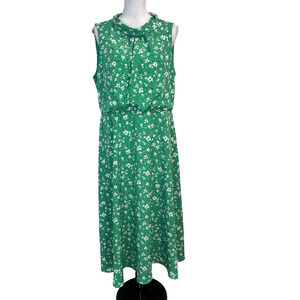 Karl Lagerfeld Paris Dress size 16 Green Floral Long Maxi Wedding Church Career